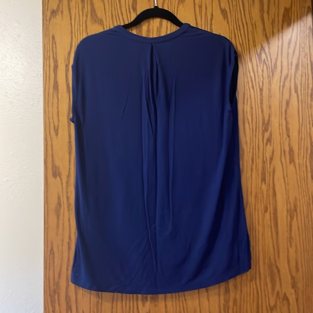 Soma cool nights navy cap sleeve pajama top - Picture 3 of 3
